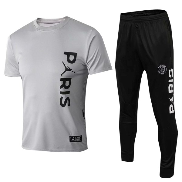 Camiseta Entrenamiento Paris Saint Germain JORDAN Conjunto Completo 2018-19 Gris